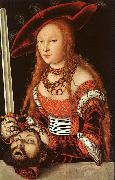 Lucas  Cranach Judith with the Head of Holofernes France oil painting reproduction